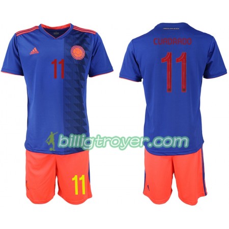 Billige Fotballdrakter Colombia CUADRADO 11 Barn Bortedraktsett Copa América 2019 Kortermet